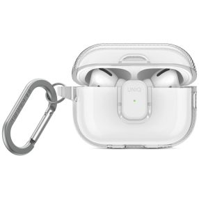   Uniq Glase Pro Apple AirPods Pro 2 tok karabinerrel, átlátszó