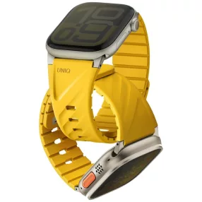  Uniq Fluo Apple Watch 40/41/42/44/45/46/49mm mágneses szíj, sárga