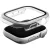 Uniq Voute Apple Watch 11 / Watch 10 46mm műanyag tok, tempered glass kijelzővédő üvegfóliával, ezüst