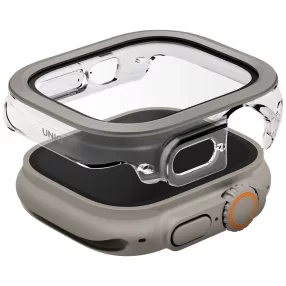   Uniq Voute Apple Watch 11 / Watch 10 46mm műanyag tok, tempered glass kijelzővédő üvegfóliával, átlátszó