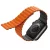Uniq Revix Apple Watch 44/45/46/49mm mágneses szilikon szíj, állítható, narancs-szürke