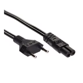   Akyga 230V villásdugó CEE 7/16 - C7 M/F tápkábel 1.5m fekete (AK-RD-01A)