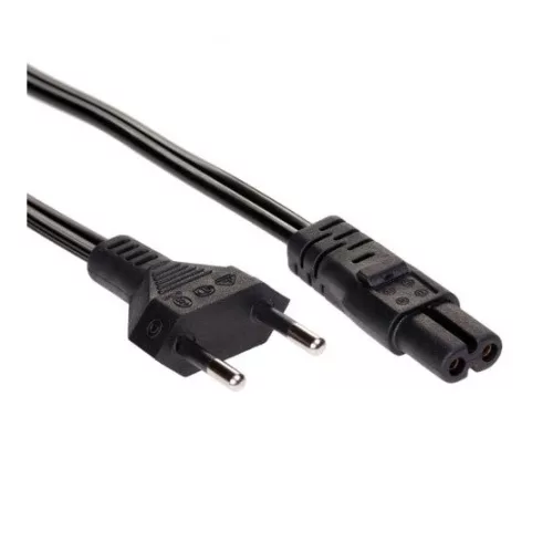 Akyga 230V villásdugó CEE 7/16 - C7 M/F tápkábel 1.5m fekete (AK-RD-01A)