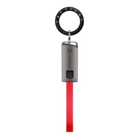   Tactical OODA Loop USB-C-USB-C töltő- és adatkábel, kulcstartó, piros