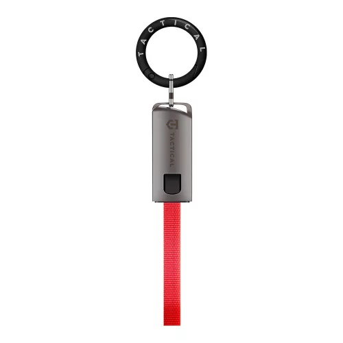 Tactical OODA Loop USB-C-USB-C töltő- és adatkábel, kulcstartó, piros