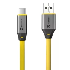   Tactical Fat Man 2.0 USB-A-USB-C töltő- és adatkábel, szilikon, 1m, sárga