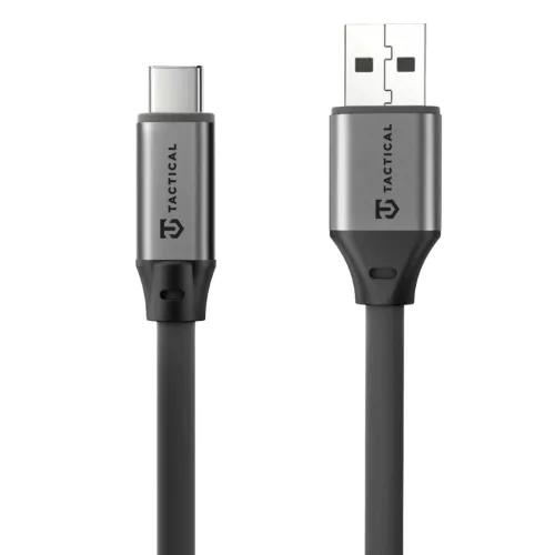 Tactical Fat Man 2.0 USB-A-USB-C töltő- és adatkábel, szilikon, 1m, szürke