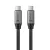 Tactical Fat Man 2.0 USB-C-USB-C töltő- és adatkábel, szilikon, 1m, szürke