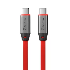   Tactical Fat Man 2.0 USB-C-USB-C töltő- és adatkábel, szilikon, 1m, piros