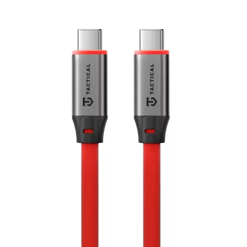 Tactical Fat Man 2.0 USB-C-USB-C töltő- és adatkábel, szilikon, 1m, piros