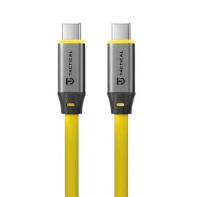   Tactical Fat Man 2.0 USB-C-USB-C töltő- és adatkábel, szilikon, 1m, sárga