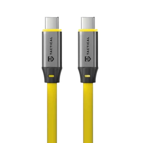 Tactical Fat Man 2.0 USB-C-USB-C töltő- és adatkábel, szilikon, 1m, sárga