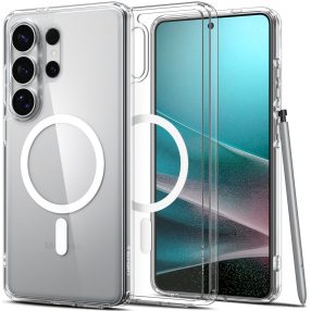   Spigen Ultra Hybrid MagFit Samsung Galaxy S26 Ultra tok, Clear White, átlátszó-fehér