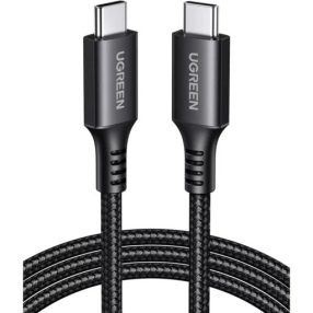   Ugreen US567 USB-C-USB-C töltő-és adatkábel, Nylon, 60W, 3A, 1m, fekete