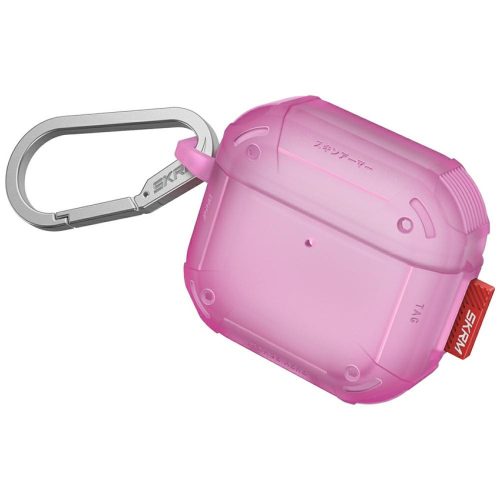 Skinarma Mecha CE AirPods 4 tok karabinerrel, Fuchsia, rózsaszín
