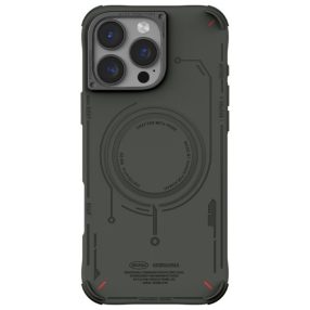   Skinarma Mecha Apple iPhone 16 Pro mágneses tok, olivazöld / szürke