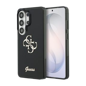   Guess IML 4G Script Metal Logo Samsung Galaxy S26 Ultra tok, fekete