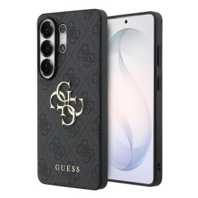 Guess PU 4G Metal Logo Samsung Galaxy S26 Ultra tok, szürke
