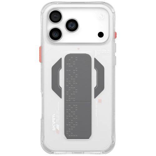 Skinarma Haxa Apple iPhone 17 Pro Max mágneses tok kitámasztóval, Magsafe kompatibilis, átlátszó