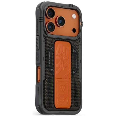 Skinarma Phantom Apple iPhone 17 Pro Max mágneses tok kitámasztóval, Magsafe kompatibilis, olive