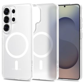   Tech-Protect MagSlim Samsung Galaxy S26 Ultra hátlap tok kitámasztóval, MagSafe, áttetsző-fehér