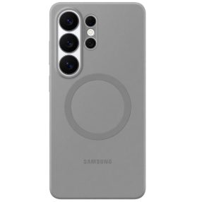   Samsung Silicone Magnet Samsung Galaxy S26 Ultra gyári hátlap tok, szilikon, MagSafe, szürke