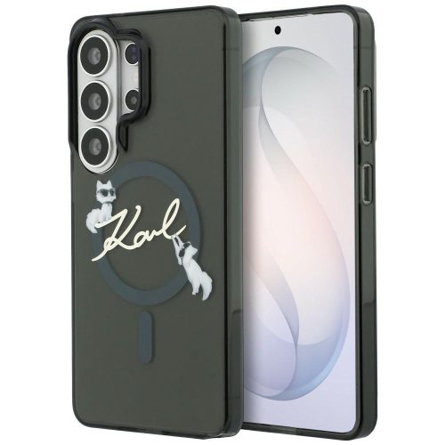 Karl Lagerfeld IML KC Script Samsung Galaxy S26 Ultra mágneses tok, MagSafe, fekete