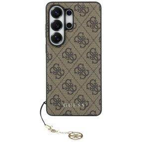   Guess 4G Classic Logo Charm Samsung Galaxy S26 Ultra mágneses tok, MagSafe, barna
