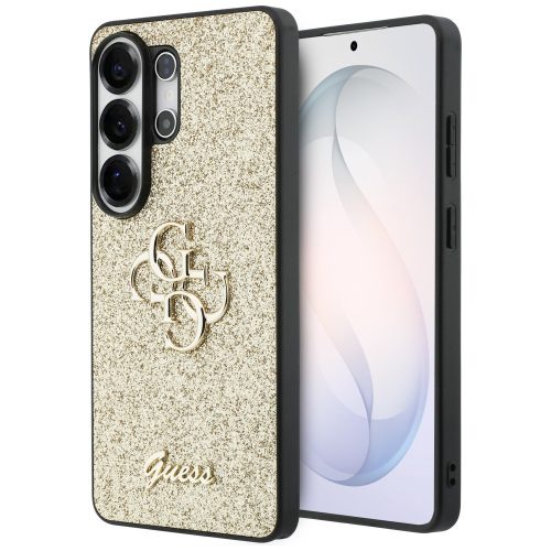 Guess Fixed Glitter Big 4G Metal Logo Samsung Galaxy S26 Ultra tok, csillámos, arany