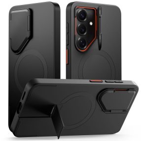   Tech-Protect Kevlar Aura Samsung Galaxy S26 tok kameravédelemmel, kitámasztóval, fekete-narancs