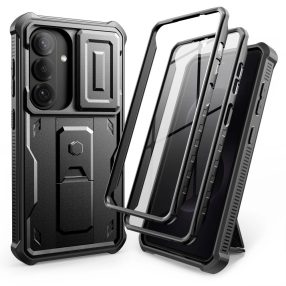   Tech-Protect Kevlar Cam+ Samsung Galaxy S26 Ultra tok kameravédelemmel, kitámasztóval, megerősített sarokkal, fekete
