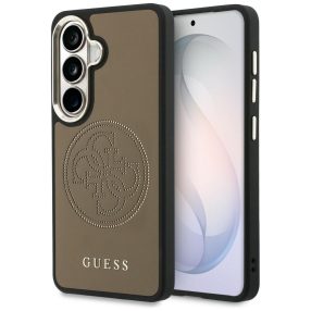   Guess Perforated Logo Samsung Galaxy S26 mágneses tok, MagSafe, barna