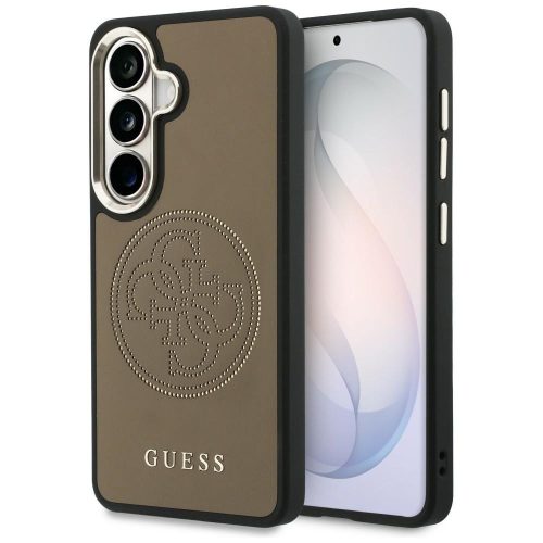 Guess Perforated Logo Samsung Galaxy S26 mágneses tok, MagSafe, barna