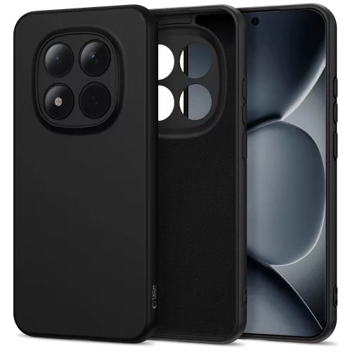 Tech-Protect Icon Xiaomi Redmi Note 15 Pro 5G szilikon tok mikroszálas béléssel, fekete
