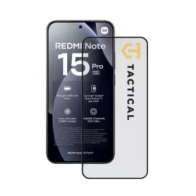   Tactical Glass Shield 5D Xiaomi Redmi Note 15 Pro Plus 5G / Poco M8 Pro kijelzővédő üvegfólia, fekete