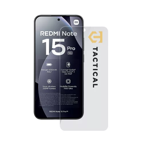 Tactical Glass Shield 2.5D Xiaomi Redmi Note 15 Pro 5G kijelzővédő üvegfólia, átlátszó