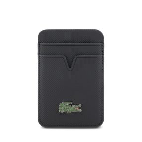   Lacoste PU Iconic Petit Pique mágneses kártyatartó, MagSafe, sötétkék