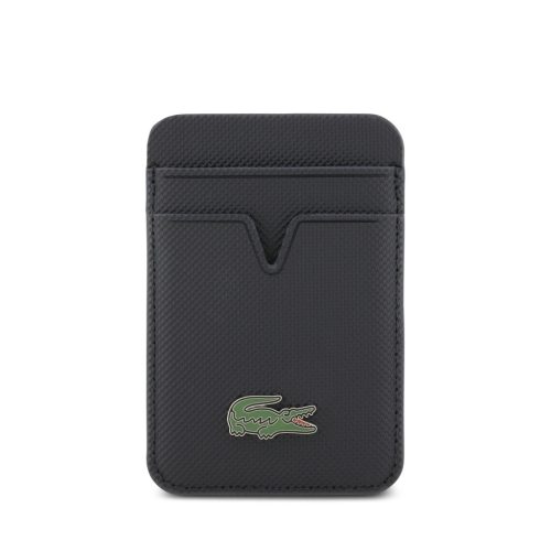 Lacoste PU Iconic Petit Pique mágneses kártyatartó, MagSafe, sötétkék