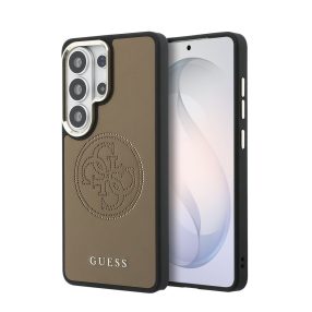   Guess PU Perforated 4G Logo Samsung Galaxy S26 Ultra mágneses tok, barna