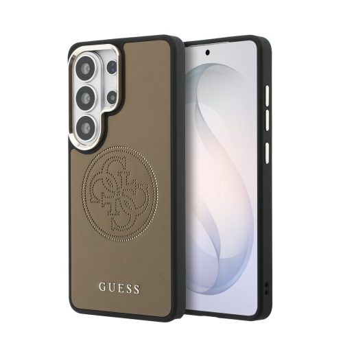 Guess PU Perforated 4G Logo Samsung Galaxy S26 Ultra mágneses tok, barna