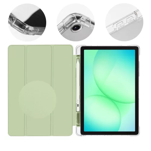 OBAL:ME MistyTab Samsung Galaxy Tab A11+ / Tab A9+ oldalra nyíló, kitámasztható tok, zöld