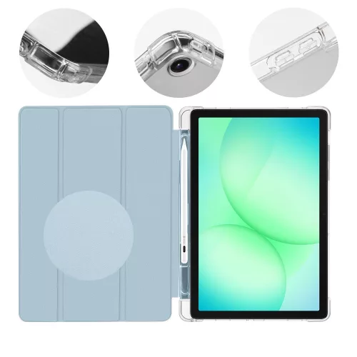 OBAL:ME MistyTab Samsung Galaxy Tab A11+ / Tab A9+ oldalra nyíló, kitámasztható tok, kék