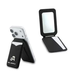   Karl Lagerfeld Mirror mágneses kártyatartó tükörrel, MagSafe, fekete