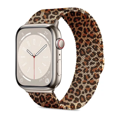 Tech-Protect Lamano Apple Watch 42/41/40mm szíj, leopárd minta